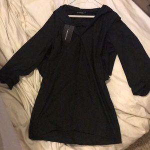 Pretty little thing black t-shirt dress